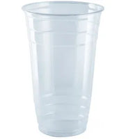 Plastic PET cups and lids (98mm diameter)