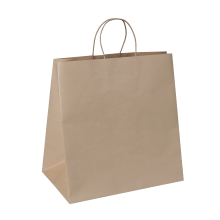 Large Twist Handled Brown Bag