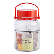 Glass Jar with Handle (Red Lid)